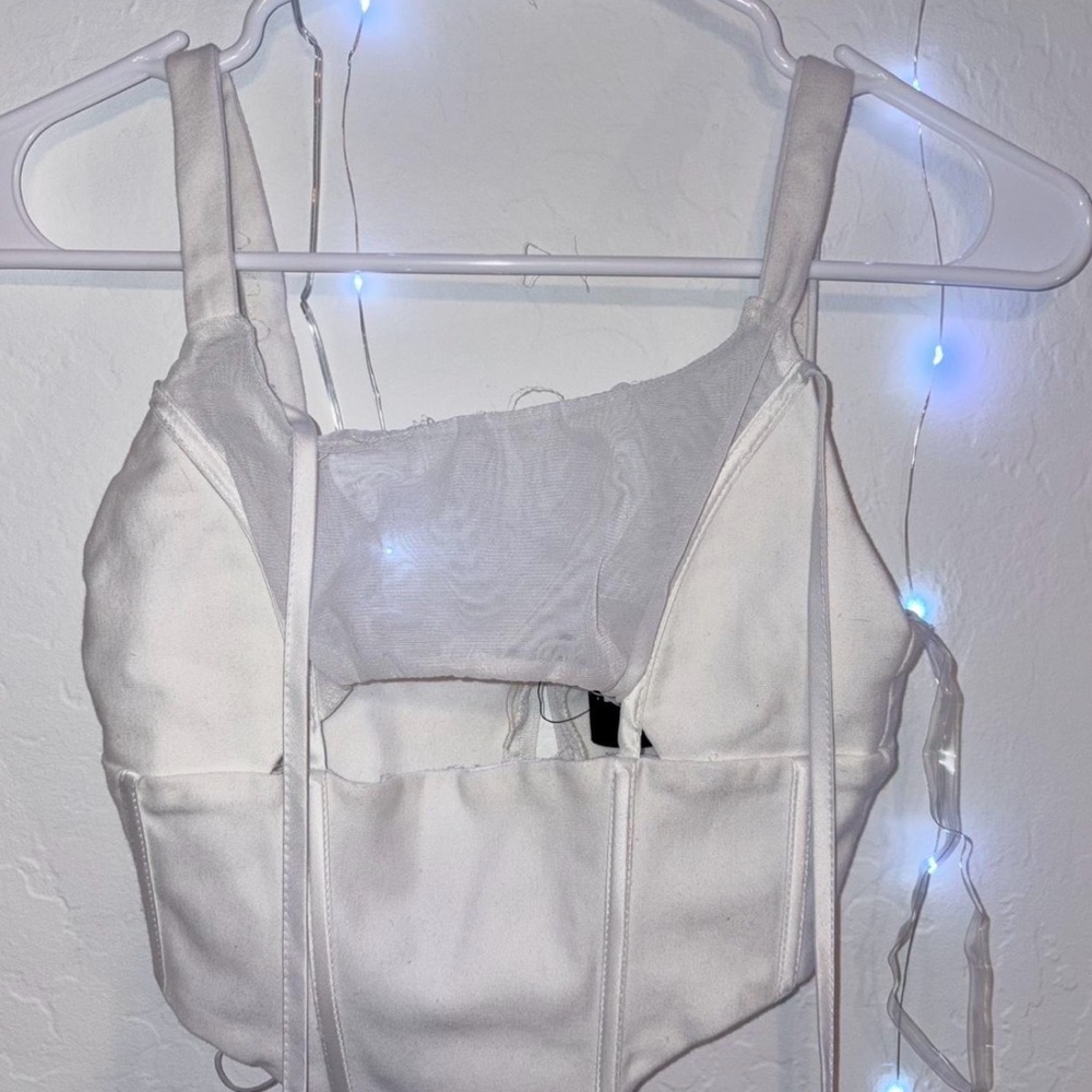 AKIRA White Crop Top